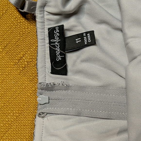 Speechless silver foiled party dress winter formal metallic - Picture 5 of 11